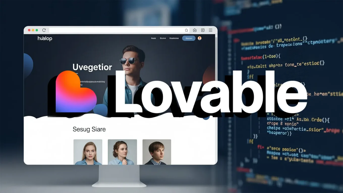 Lovable 2.0 AI app builder interface creating a web application dashboard with real-time collaboration